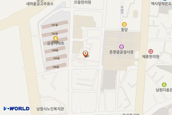 금동아파트 옆 주차장 위치 지도 — 전북특별자치도 남원시 금동 409