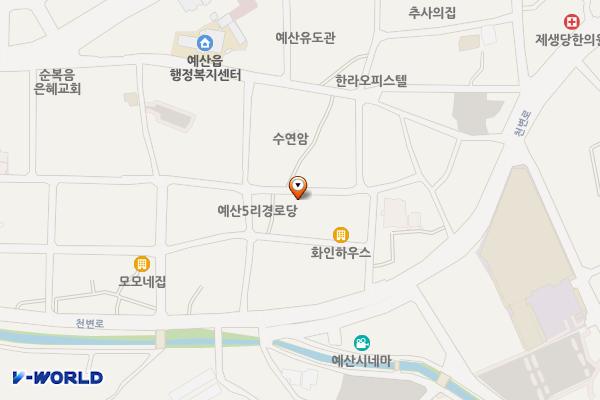 예산5리 공영주차장 위치 지도 — 충청남도 예산군 예산리 381-10