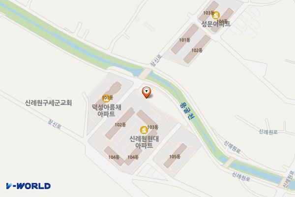 신례원리 공영주차장(현대아파트 뒤) 위치 지도 — 충청남도 예산군 신례원리 611-151 일원