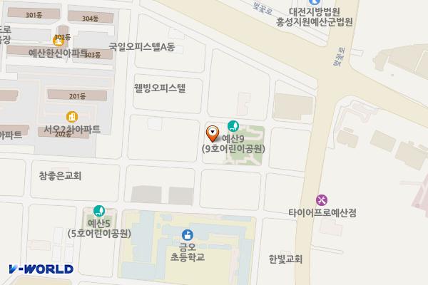 산성리 일미곱창 옆 공영주차장 위치 지도 — 충청남도 예산군 산성리 747 일원