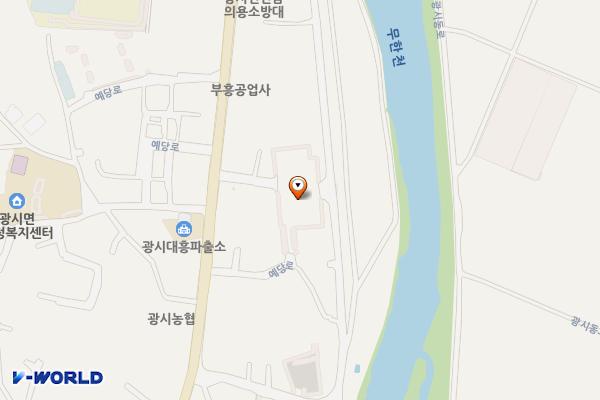 광시면 광시길 공영주차장 위치 지도 — 충청남도 예산군 하장대리22-1