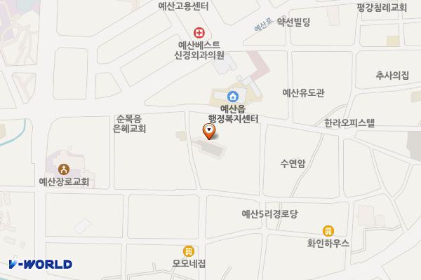 예산리쌈지주차장 위치 지도 — 충청남도 예산군 예산리 407-5