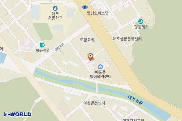 평동리 매화1차연립 주변 주차장 위치 지도 — 충청북도 단양군 매포읍 평동리 277 - 5