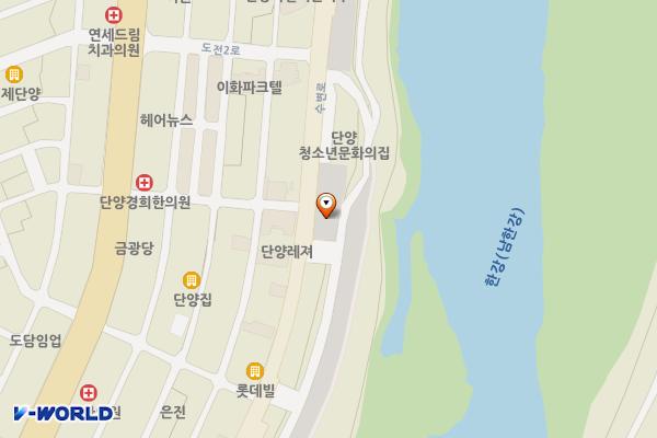 상상의거리 주차장 위치 지도 — 충청북도 단양군 단양읍 도전리 645