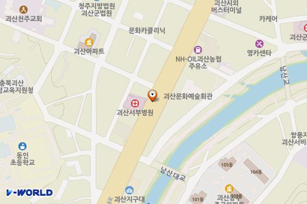노상주차장(연의원~수목화원) 위치 지도 — 충청북도 괴산군 괴산읍 동부리 703-3