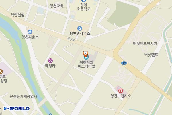 청천재래시장주차장 위치 지도 — 충청북도 괴산군 청천면 괴산로 1333-1