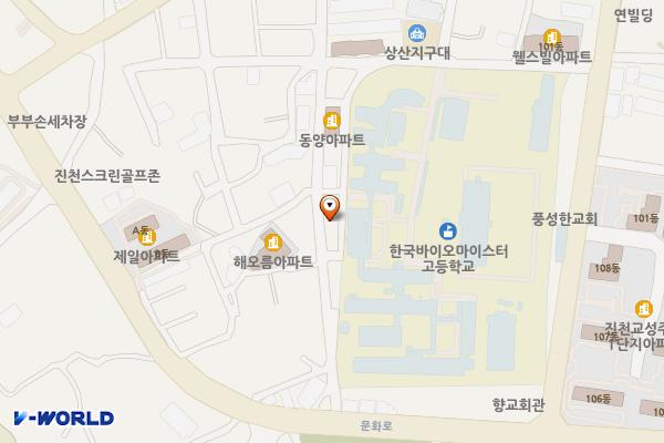 도시계획도로 옆 공영주차장 위치 지도 — 충청북도 진천군 진천읍 문화4길 17