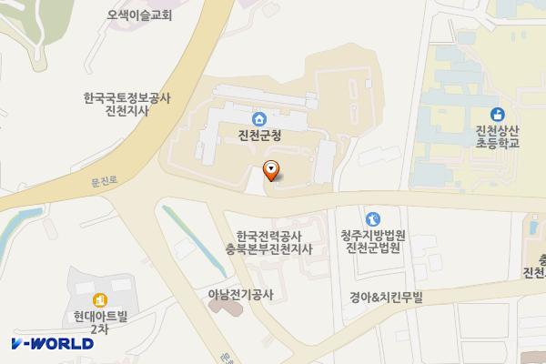 정자도로 노상주차장 위치 지도 — 충청북도 진천군 진천읍 상산로 13