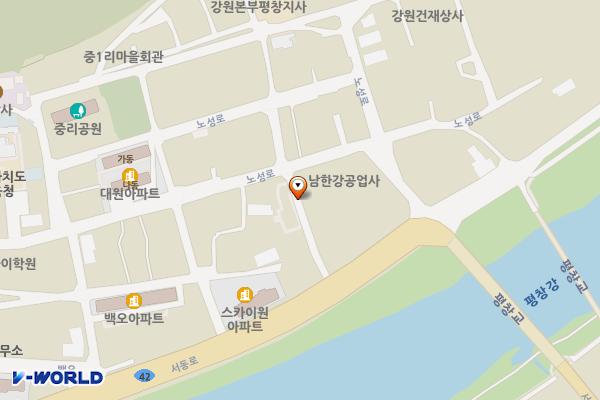 두레아트빌 옆 주차장 위치 지도 — 강원특별자치도 평창군 평창읍 중리 99-7