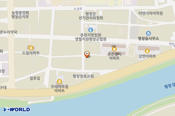 평창 무료주차장 위치 지도 — 강원특별자치도 평창군 평창읍 중리 316-9