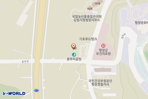 종부어린이공원 옆 공영주차장 위치 지도 — 강원특별자치도 평창군 평창읍 종부리 508-12