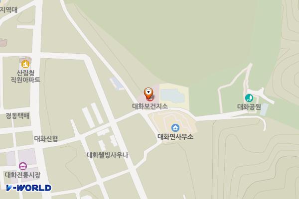 대화보건지소 위치 지도 — 강원특별자치도 평창군 대화면 남산1길 36