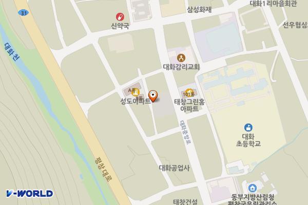 다함께돌봄센터 주차장 위치 지도 — 강원특별자치도 평창군 대화면 대화리 967-4