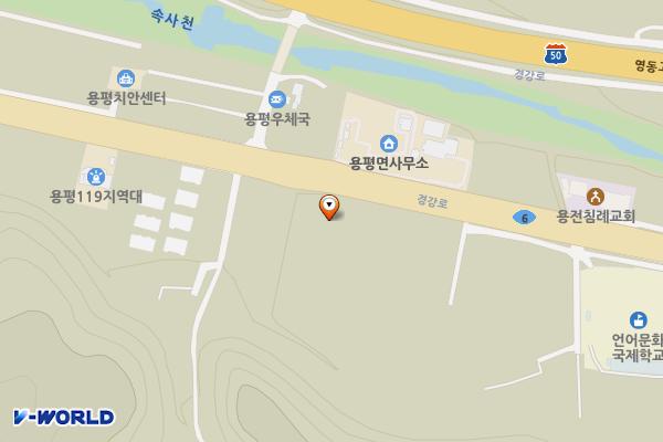 용전리주민복지회관 위치 지도 — 강원특별자치도 평창군 용평면 경강로 2024