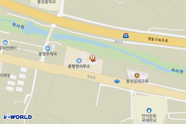 용평면사무소 위치 지도 — 강원특별자치도 평창군 용평면 경강로 2027