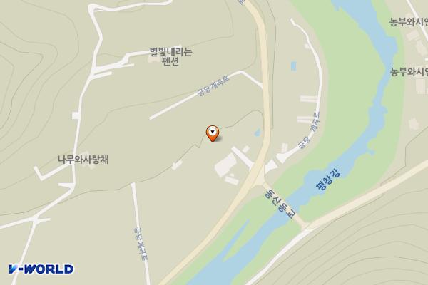 음식문화체험관 주차장 위치 지도 — 강원특별자치도 평창군 용평면 백옥포리 22-2