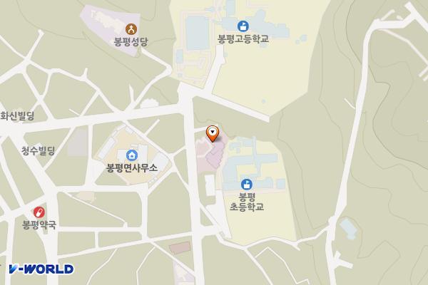 봉평면 보건지소 주차장 위치 지도 — 강원특별자치도 평창군 봉평면 기풍8길 32-4