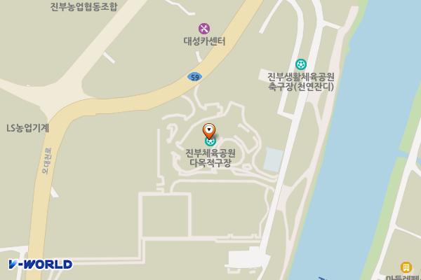 진부면민체육공원B 위치 지도 — 강원특별자치도 평창군 진부면 오대천로 1958-27