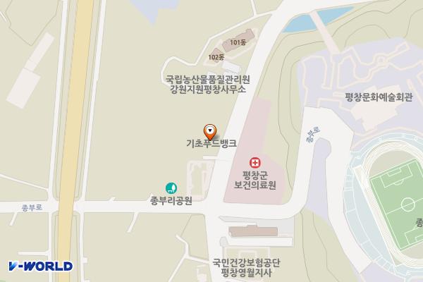 평창군 사회복지센터 주차장 위치 지도 — 강원특별자치도 평창군 평창읍 종부로 60