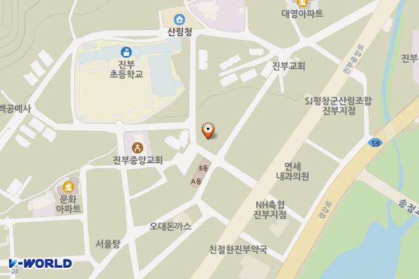 진부면 롯데슈퍼 앞 위치 지도 — 강원특별자치도 평창군 진부면 진부시장뒷길 57-3