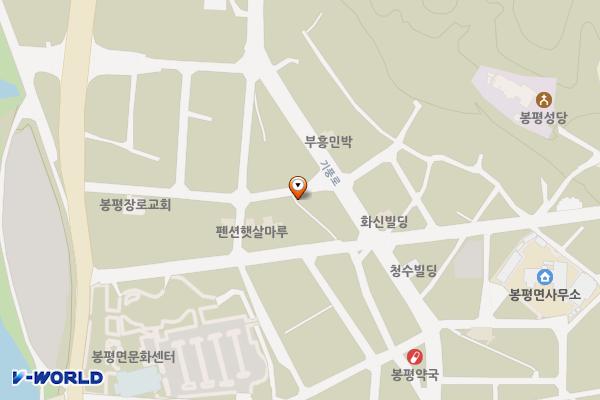 농협 앞 공영주차장 위치 지도 — 강원특별자치도 평창군 봉평면 동이장터길 24
