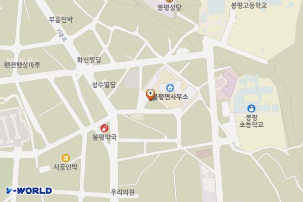 봉평면사무소 앞 공영주차장 위치 지도 — 강원특별자치도 평창군 봉평면 창동리 344-20