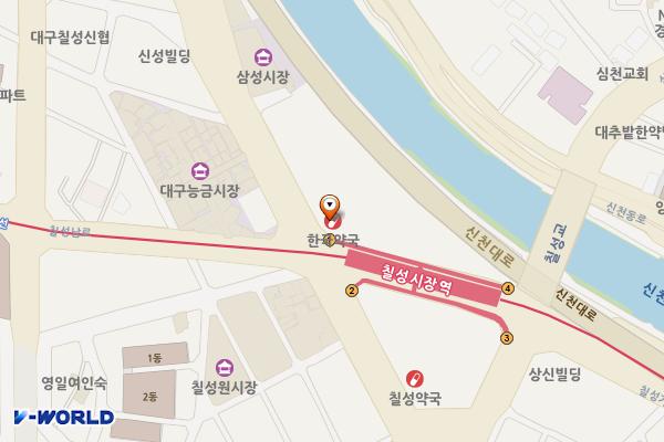 신천둔치(공영) 위치 지도 — 대구광역시 북구 칠성시장로 28