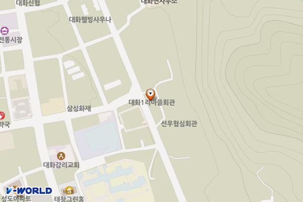 문화체육관 뒤 주차장 위치 지도 — 강원특별자치도 평창군 대화면 남산길 86