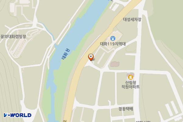 토담 앞 주차장 위치 지도 — 강원특별자치도 평창군 대화면 대화리 1156-33