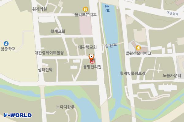 대관령교회 앞 공영주차장 위치 지도 — 강원특별자치도 평창군 대관령면 눈마을길 23