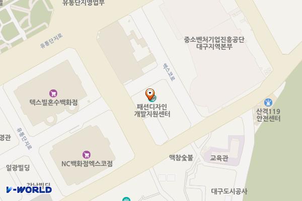 패션센터남편(공영) 위치 지도 — 대구광역시 북구 유통단지로14길 17