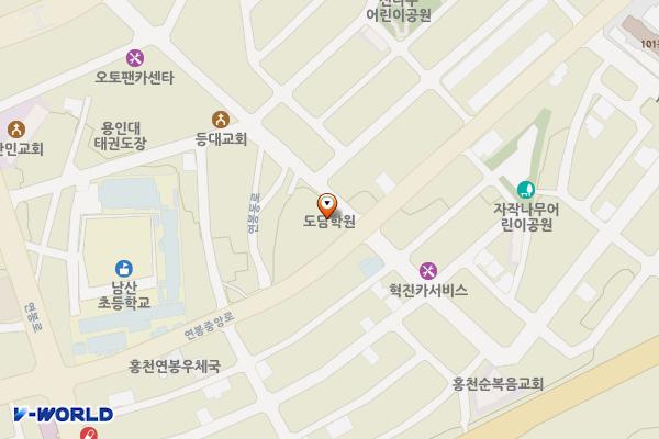 홍병섭스튜디오↔CU(중앙점) 위치 지도 — 강원특별자치도 홍천군 홍천읍 연봉리 39-3