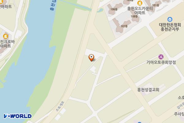 갈마곡리 공영노외주차장(3) 위치 지도 — 강원특별자치도 홍천군 홍천읍 갈마곡리 556