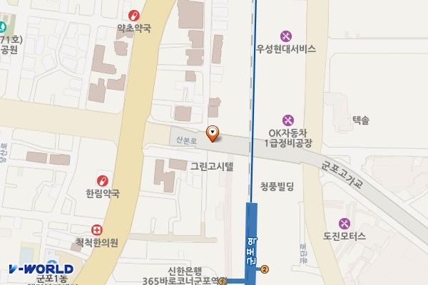 군포고가교밑4 위치 지도 — 경기도 군포시 당동 113-6