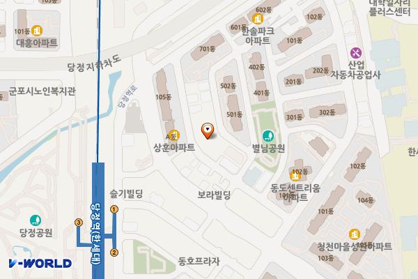 당정2공영주차장 위치 지도 — 경기도 군포시 한세로4번길 11