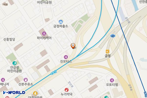 평화공영주차장 위치 지도 — 경기도 군포시 당산로148번길 18