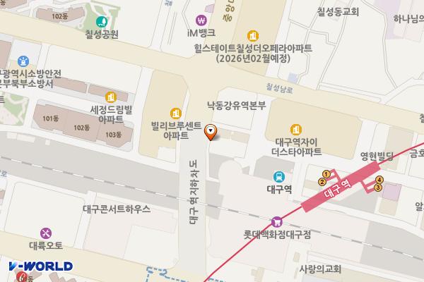 대보 위치 지도 — 대구광역시 북구 칠성남로30길 8-1