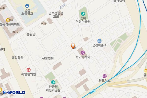 금정동804노상주차장 위치 지도 — 경기도 군포시 금정동 804