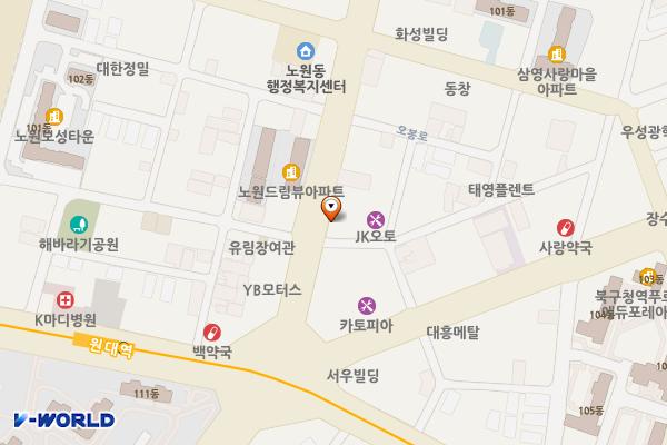 대광 위치 지도 — 대구광역시 북구 오봉로 12