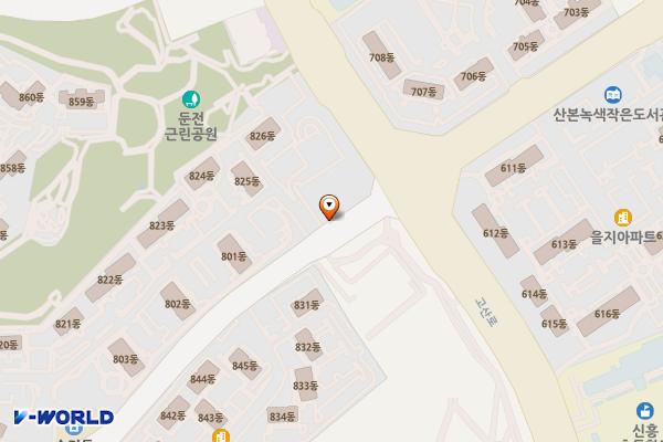 고산로517번길노상주차장 위치 지도 — 경기도 군포시 산본동 1226