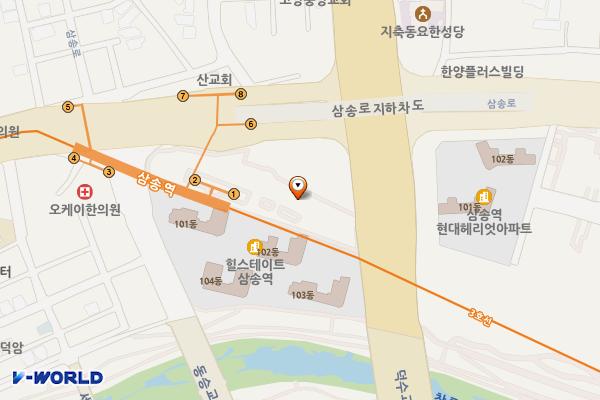 삼송역 환승 위치 지도 — 경기도 고양시 덕양구 삼송동 290