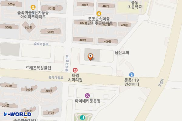 풍동 제3 위치 지도 — 경기도 고양시 일산동구 숲속마을로 14-7
