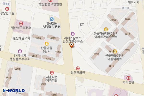 중산 제1 위치 지도 — 경기도 고양시 일산동구 중산동 1667