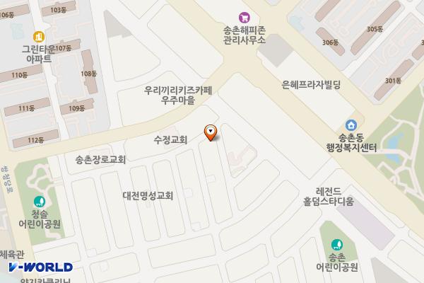 송촌먹자골목공영주차장 위치 지도 — 대전광역시 대덕구 송촌북로32번길 28