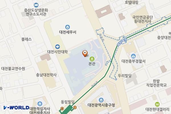선화동제3노상 위치 지도 — 대전광역시 중구 중앙로 101