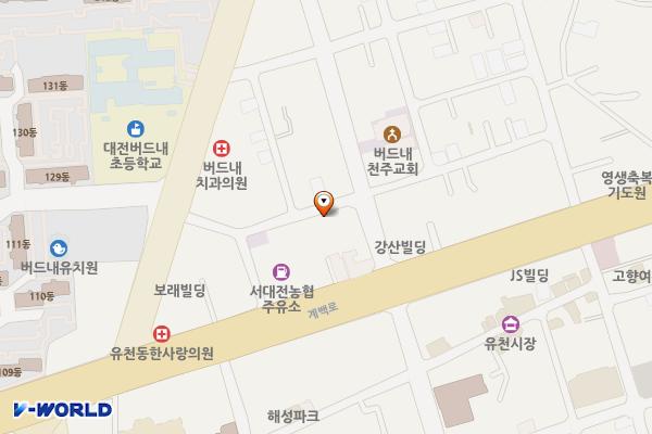 유천1동제4노상 위치 지도 — 대전광역시 중구 계백로 1565번길 11