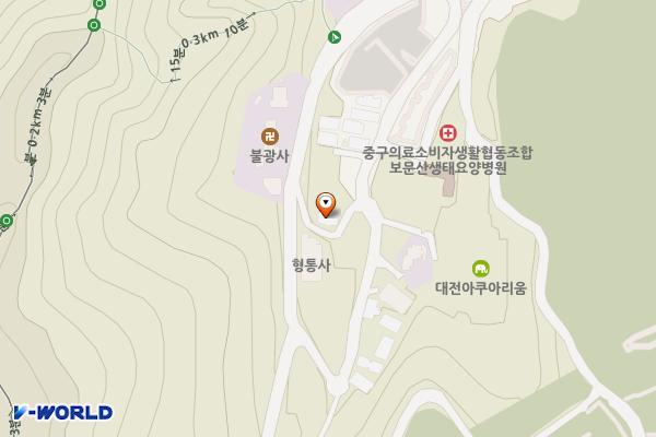 대사동제2노외 위치 지도 — 대전광역시 중구 보문산공원로497번길 81-7