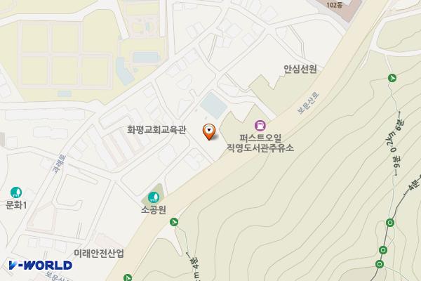 문화1동제6노외 위치 지도 — 대전광역시 중구 보문산로 345-8