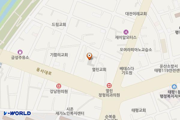 태평2동제3노외 위치 지도 — 대전광역시 중구 태평동 378-29