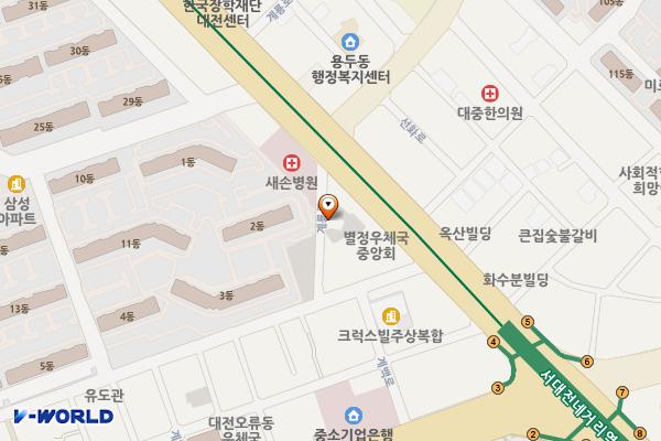 오류동제2노외 위치 지도 — 대전광역시 중구 계룡로 860-9